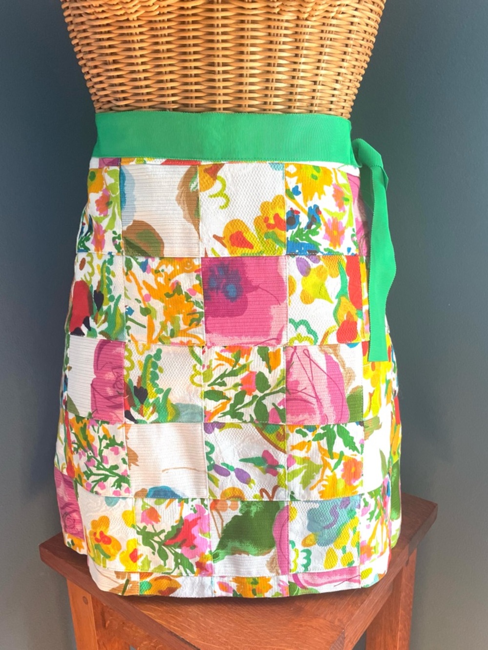 Tailor New York Patchwork Mini Skirt Multi Colored Size 8